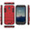 Slim Armour Tough Shockproof Case & Stand for Nokia 1 - Red